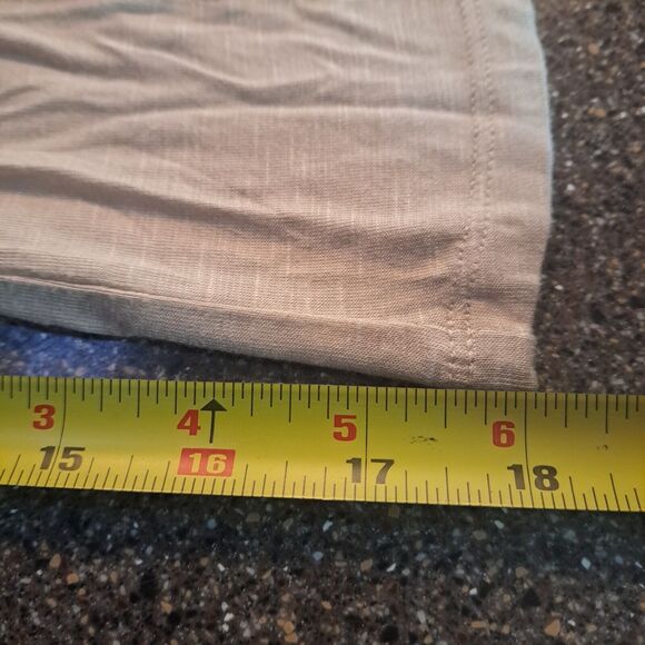 New Directions Weekend Boho Peasant Flowy Crochet Bell Sleeved Oatmeal Top XL - Picture 15 of 16